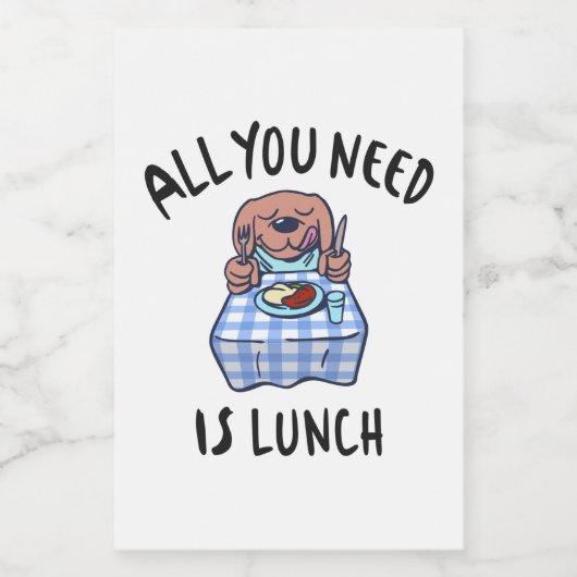 Alles wat je nodig hebt is lunch voedselcontainer etiket (Enkel label)