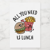 Alles wat je nodig hebt is lunch voedselcontainer etiket (Enkel label)