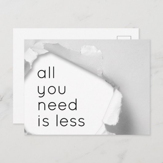 Alles wat je nodig hebt is minder briefkaart (Voorkant / Achterkant)