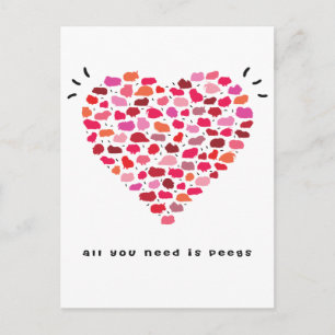 Alles wat je nodig hebt is peegras briefkaart