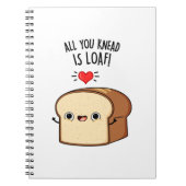 Alles wat je weet is Loaf Funny Bread Pun Notitieboek (Voorkant)