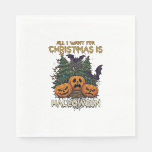 Alles wat kerst wil is Halloween pompoenen bomen V Servet