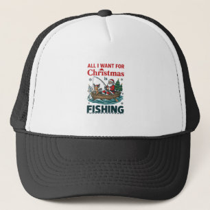 Alles wat kerst wil is vissen Sint-Reindeerboot Trucker Pet