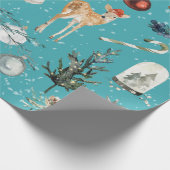 Alles wat met kerstreïndeerpapier is verpakt cadeaupapier (Hoek)