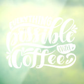 Alles wat mogelijk is met koffievensterkoeling raamsticker (Vel 3)