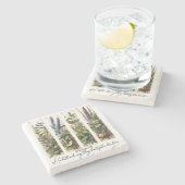 Alles wat mooi is in zijn tijd is botanisch stenen onderzetter (Zijkant)