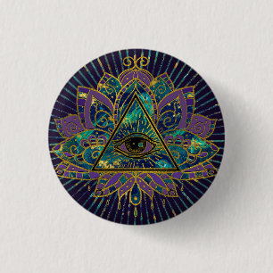 Alles wat Mystic Eye ziet in Lotus Flower Ronde Button 3,2 Cm