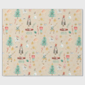 Alles wat Nutcracker Kerstneutraal beige is Cadeaupapier (Vlak)