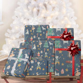Alles wat Nutkraker Kerstmis blauw Cadeaupapier