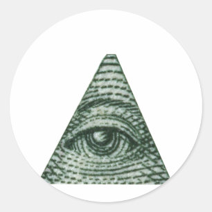 Alles wat oog ziet ronde sticker