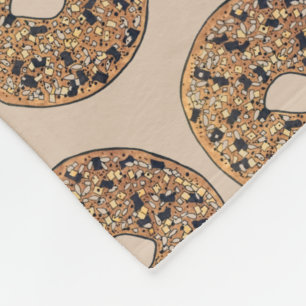 Alles wat Poppy Sesame Seed Bagel Breakfast Food Fleece Deken