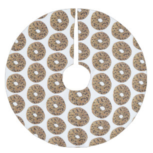 Alles wat Poppy Sesame Seed Bagel Breakfast Food Kerstboom Rok