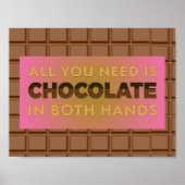 Alles wat u nodig hebt is Chocolade in het Poster  (Voorkant)