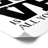 Alles wat u nodig hebt is het  Poster voor liefdes (Hoek)