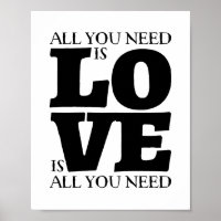 Alles wat u nodig hebt is het Poster voor liefdes