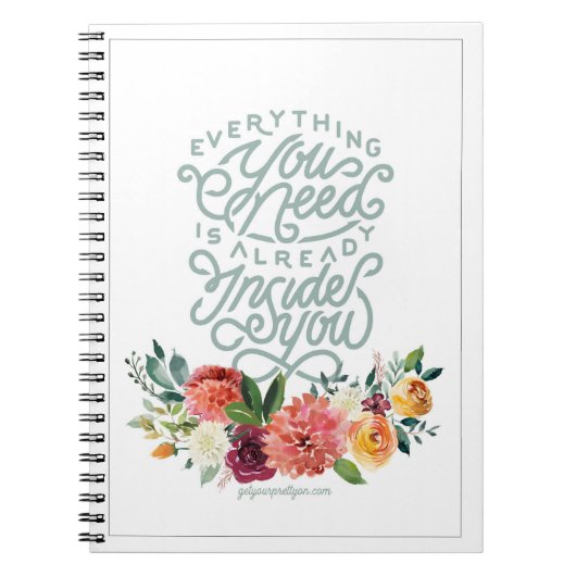 Alles wat u nodig hebt voor een kleine spirale lap notitieboek (Voorkant)