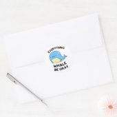 Alles wat walvis is goed ronde sticker (Envelop)
