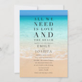Alles wat we nodig hebben is liefde en het strand  kaart (Voorkant)