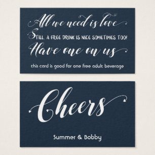 Alles wat we nodig hebben is Liefde, Navy Free Dri Visitekaartjes