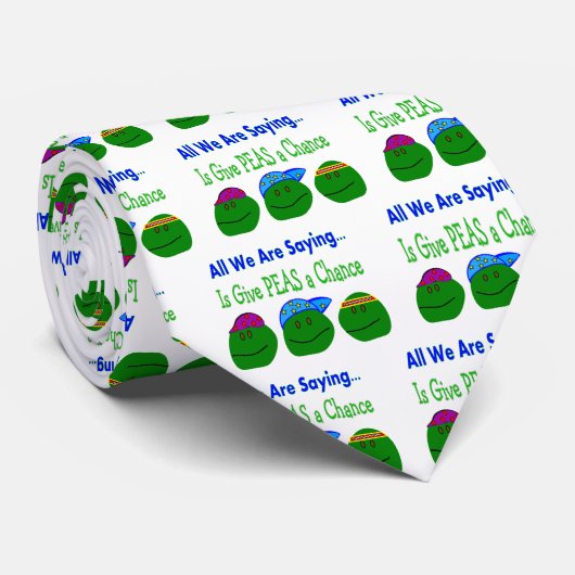 Alles wat we zijn gezegde GEEFT PEAS EEN KANS Stropdas (Opgerold)