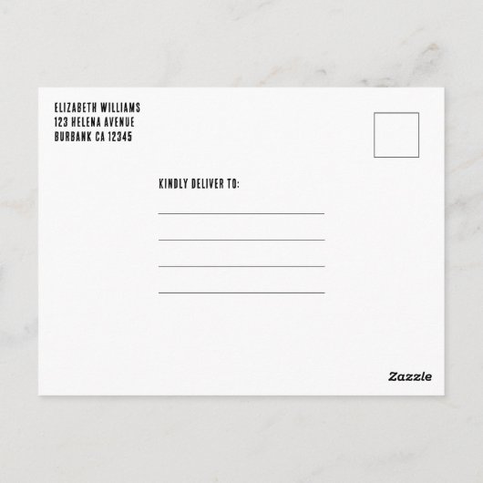 Alles Weggooien! Bouwverjaardagsuitnodiging Briefkaart (Achterkant)