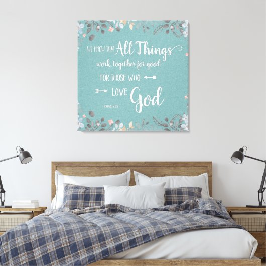 Alles werkt samen - vanaf 8:28 canvas afdruk (Insitu (Slaapkamer))