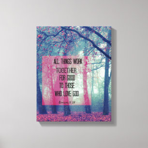 Alles werkt samen voor Goede Bijbelversies Canvas Afdruk