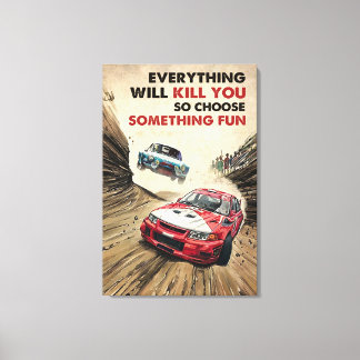 Alles zal je doden als racistisch canvas decor afdruk