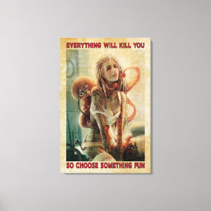 Alles zal je Tattoo Poster Canvas doden Afdruk