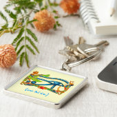 Alles ziet het oog van de hoorn sleutelhanger (Zijkant)