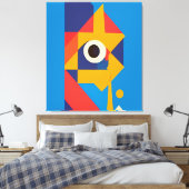 Alles ziet ogen Abstracte vector Canvas Afdruk (Insitu (Slaapkamer))