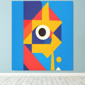 Alles ziet ogen Abstracte vector Canvas Afdruk (Insitu (Houten vloer))