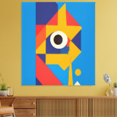 Alles ziet ogen Abstracte vector Canvas Afdruk (Insitu (Woonkamer))