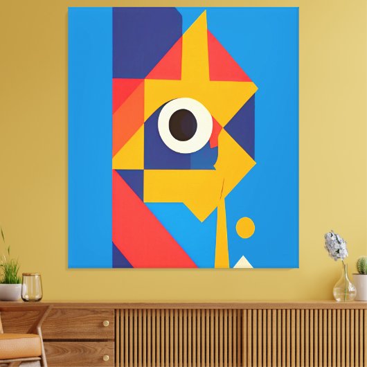 Alles ziet ogen Abstracte vector Canvas Afdruk (Insitu (Woonkamer))