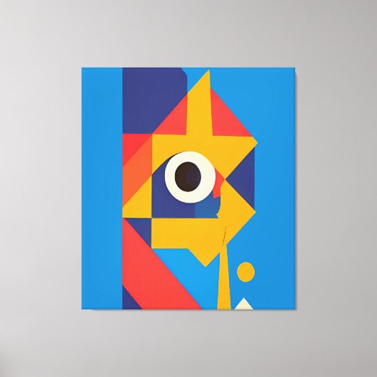 Alles ziet ogen Abstracte vector Canvas Afdruk (Voorkant)