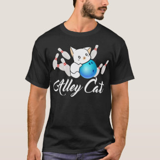 Alley Cat Bowling Funny Bowler Bowling T-shirt