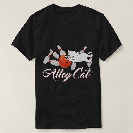 Alley Cat Bowling Shirt Funny Bowling (Design voorkant)