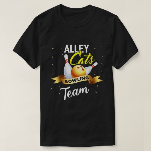Alley Cat Bowling Shirt Funny Bowling (Design voorkant)