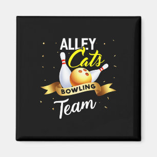 Alley Cat Bowling Shirt Funny Bowling Magneet