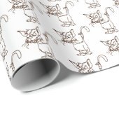 Alley Cat Tough Kat Cool Funny Tom Cartoon Cadeaupapier (Rol Hoek)