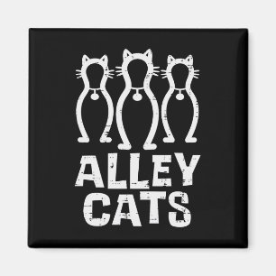 Alley Cats Bowling Team Fun Humor Bowler Speler Wo Magneet