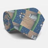 Alley Cats op een hek Stropdas (Opgerold)