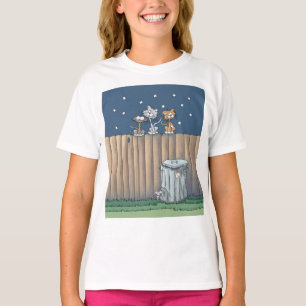Alley Cats op een hek T-Shirt