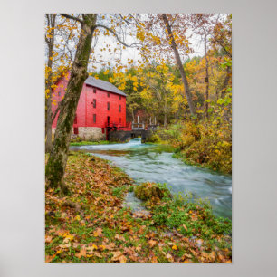 Alley Mill in Autumn Poster