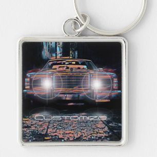 Alley Parking Square Premium Sleutelhanger