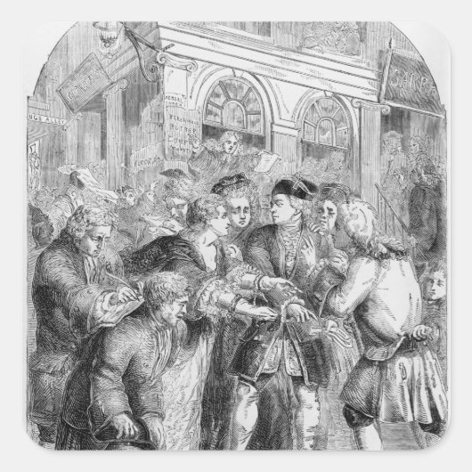 Alley wijzigen vierkante sticker (Voorkant)