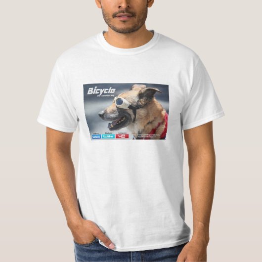 Allez à vélo le T-shirts de chien (information de (Devant)