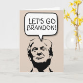 ALLEZ BRANDON ! CARTES D'ANNIVERSAIRE ANTI-BIDEN (Fleur jaune)