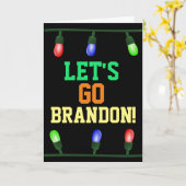 ALLEZ BRANDON ! CARTES DE NOËL ANTI-BIDEN (Fleur jaune)