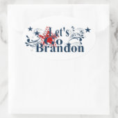Allez Brandon Sticker Patriotique (Sac)